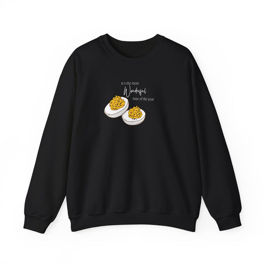 Fall Deviled Eggs Crewneck Sweatshirt - Funny Thanksgiving Minimalist Cozy