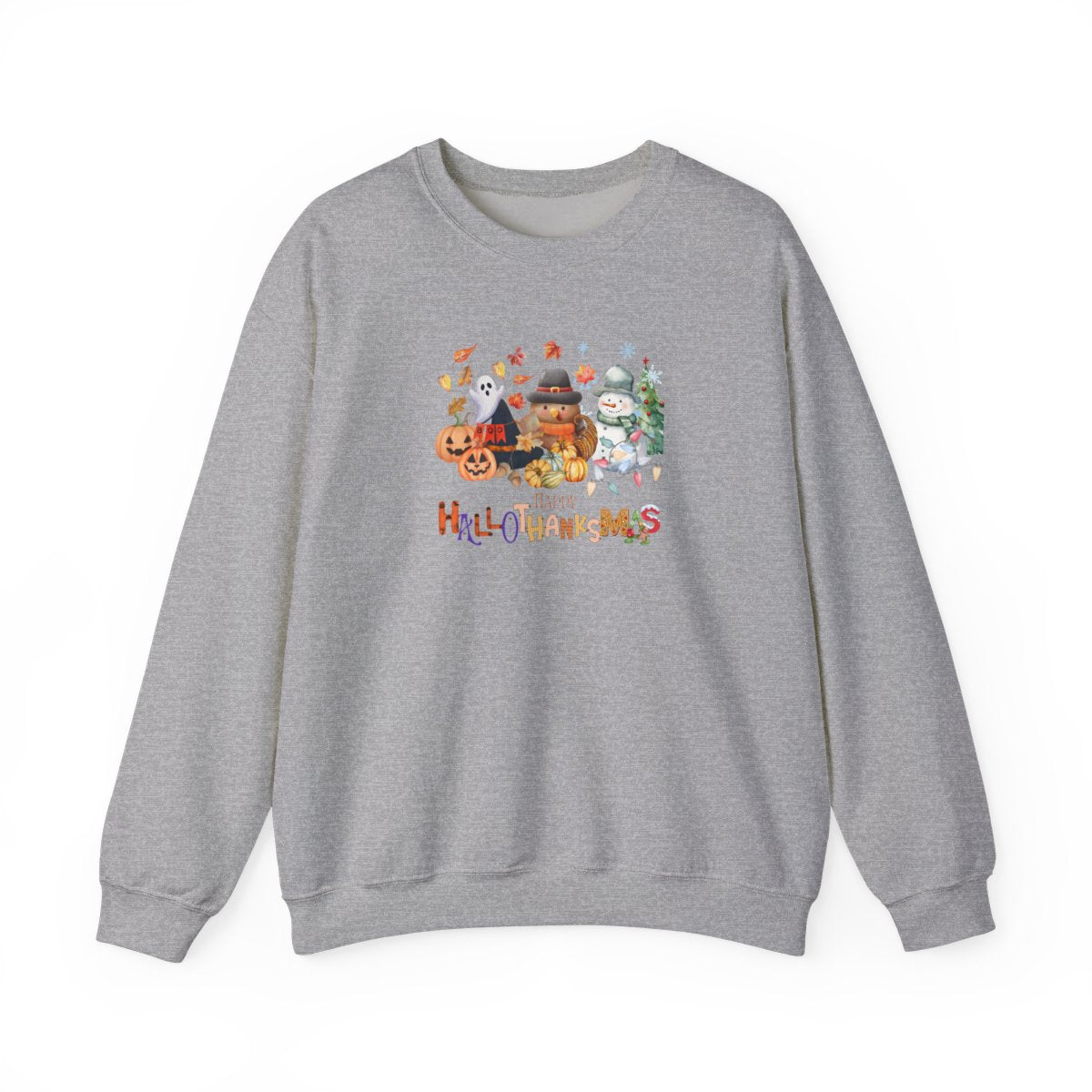 Happy Hallo-Thanks-Mas Crewneck🍁⛄️🎃