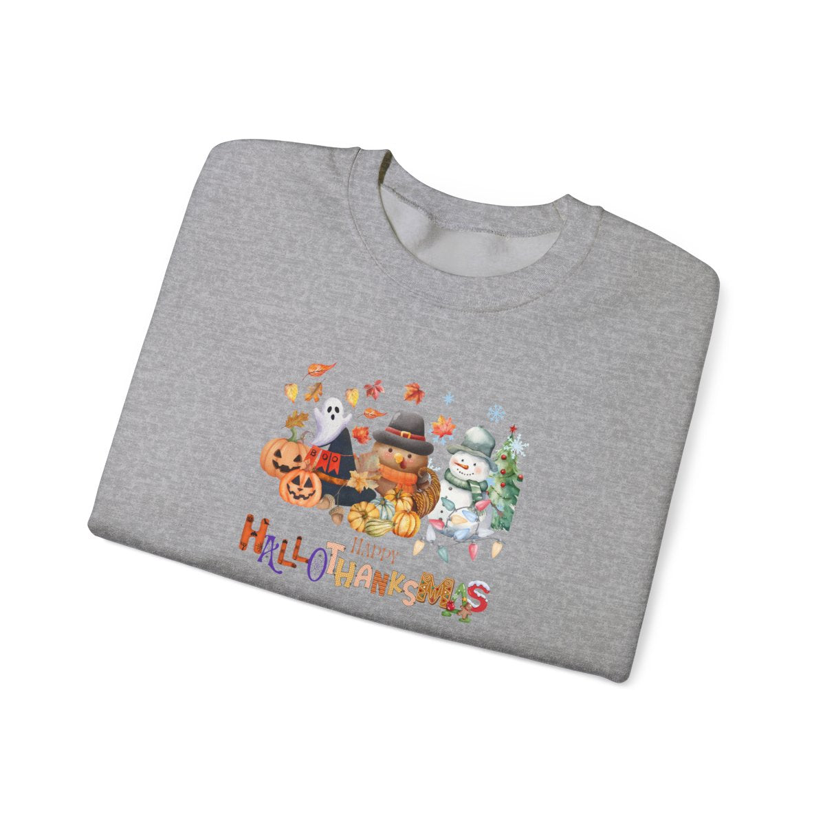 Happy Hallo-Thanks-Mas Crewneck🍁⛄️🎃