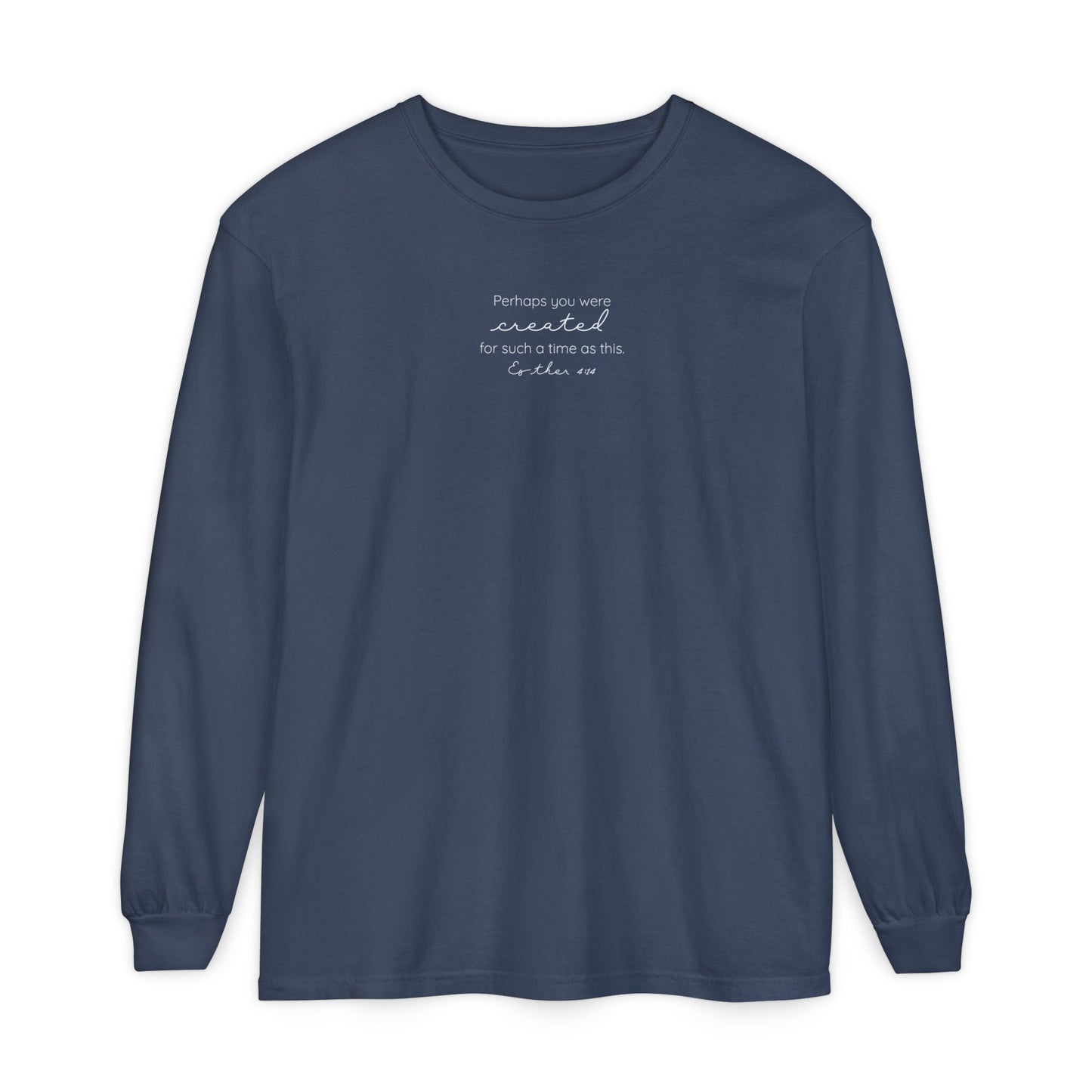 Women's Long Sleeve T-Shirt - Minimalist Scripture Quotes, Positive, Comfort Colors
