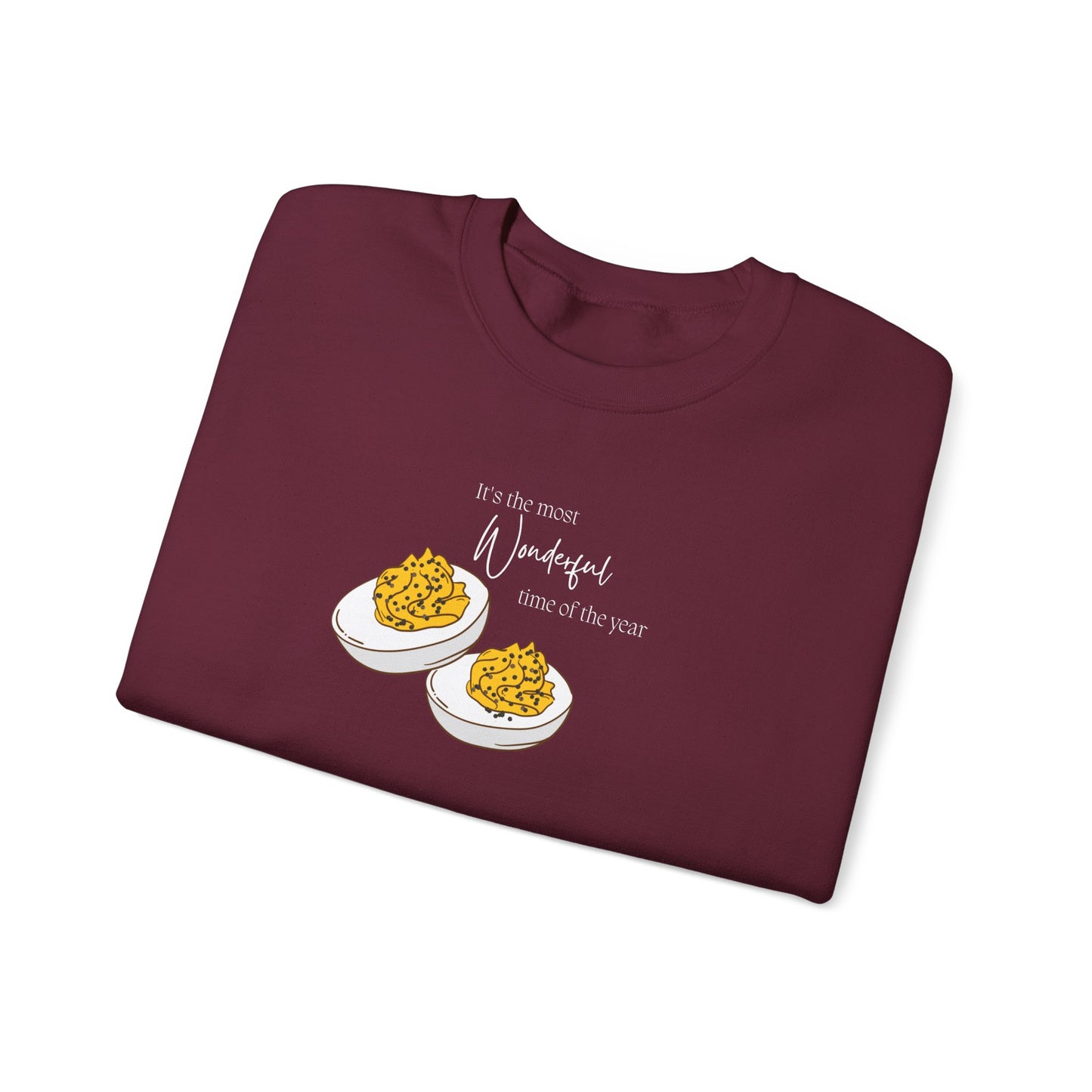Fall Deviled Eggs Crewneck Sweatshirt - Funny Thanksgiving Minimalist Cozy