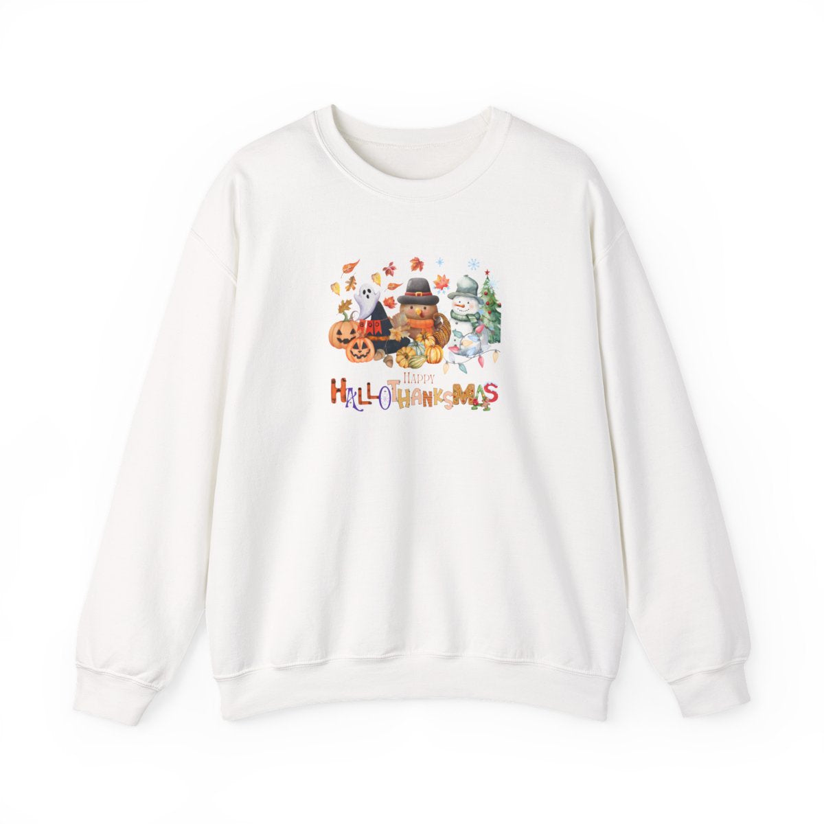 Happy Hallo-Thanks-Mas Crewneck (PLUS)🍁⛄️🎃