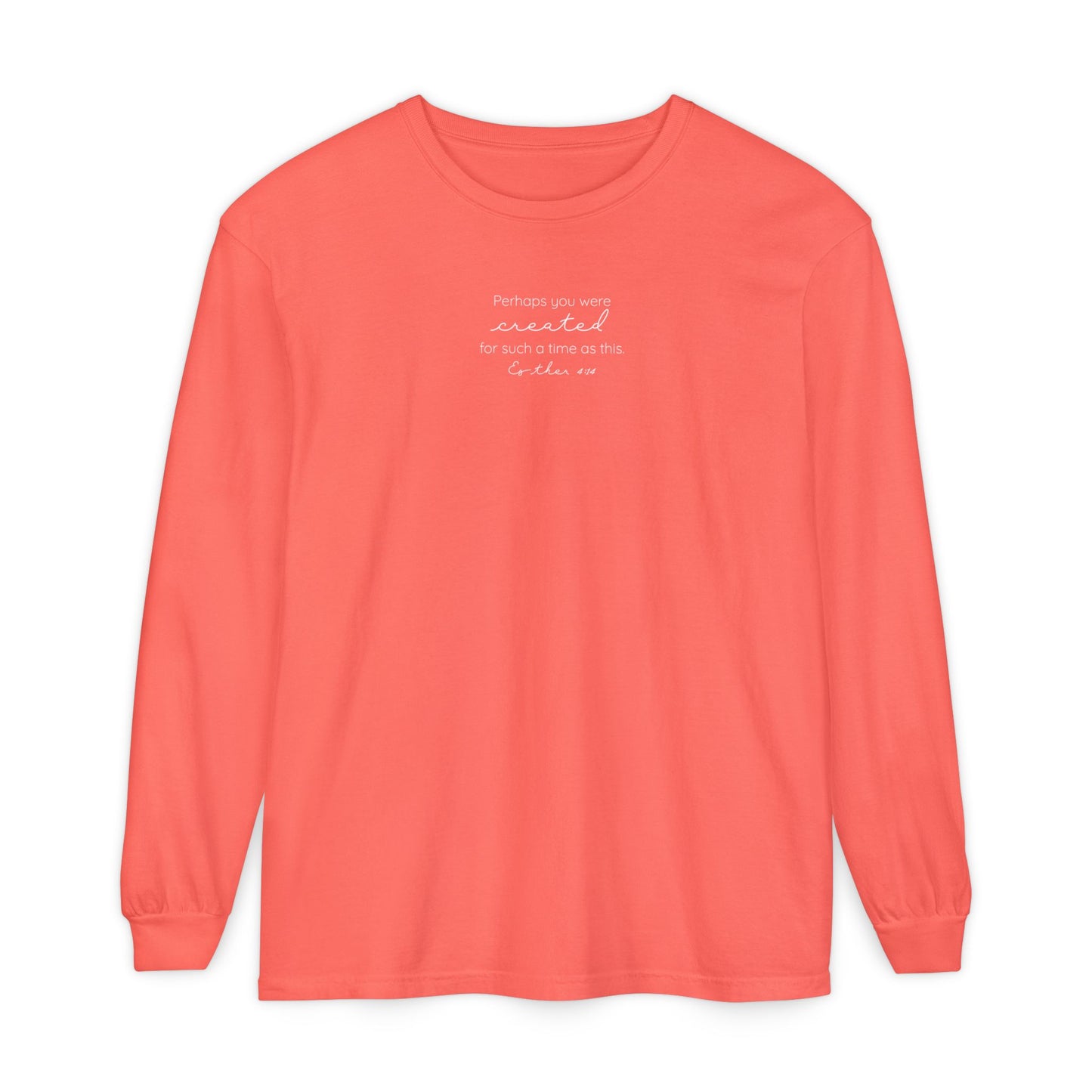 Women's Long Sleeve T-Shirt - Minimalist Scripture Quotes, Positive, Comfort Colors