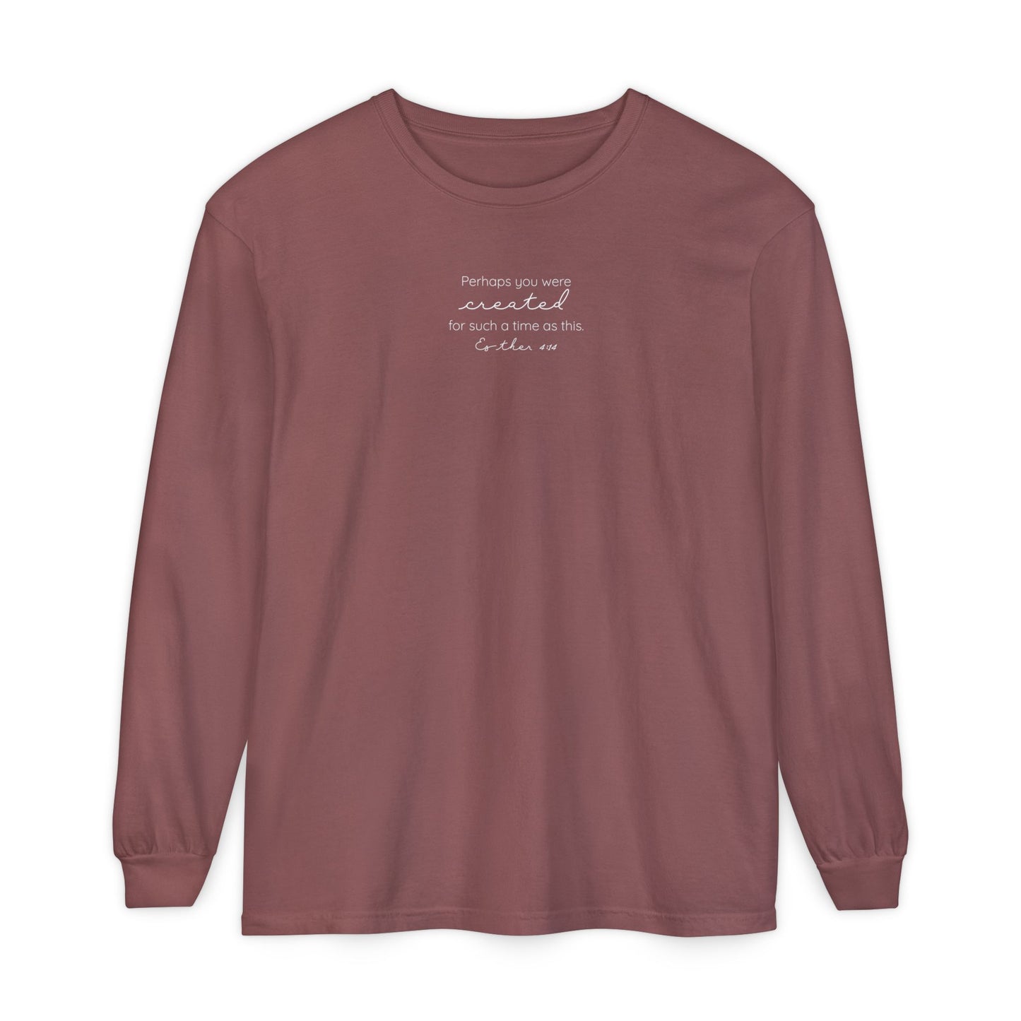 Women's Long Sleeve T-Shirt - Minimalist Scripture Quotes, Positive, Comfort Colors