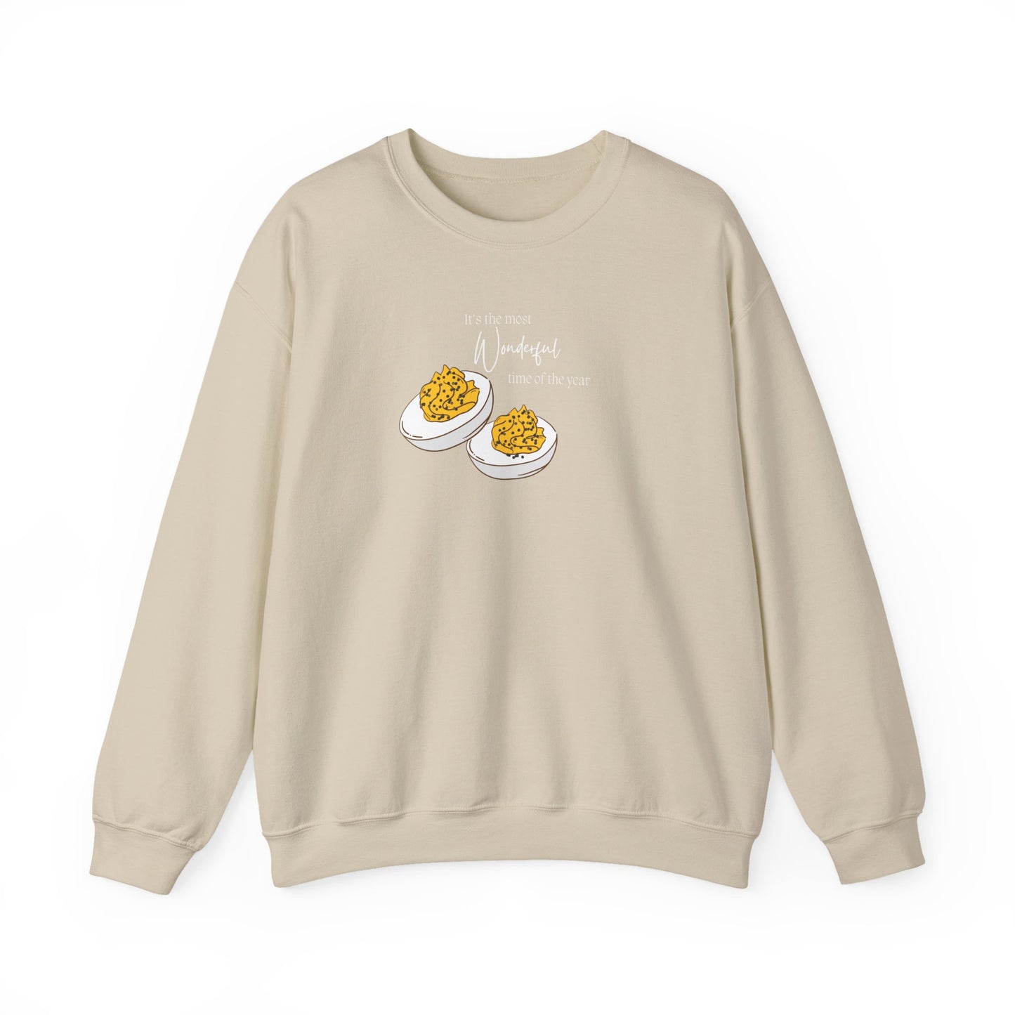Fall Deviled Eggs Crewneck Sweatshirt - Funny Thanksgiving Minimalist Cozy