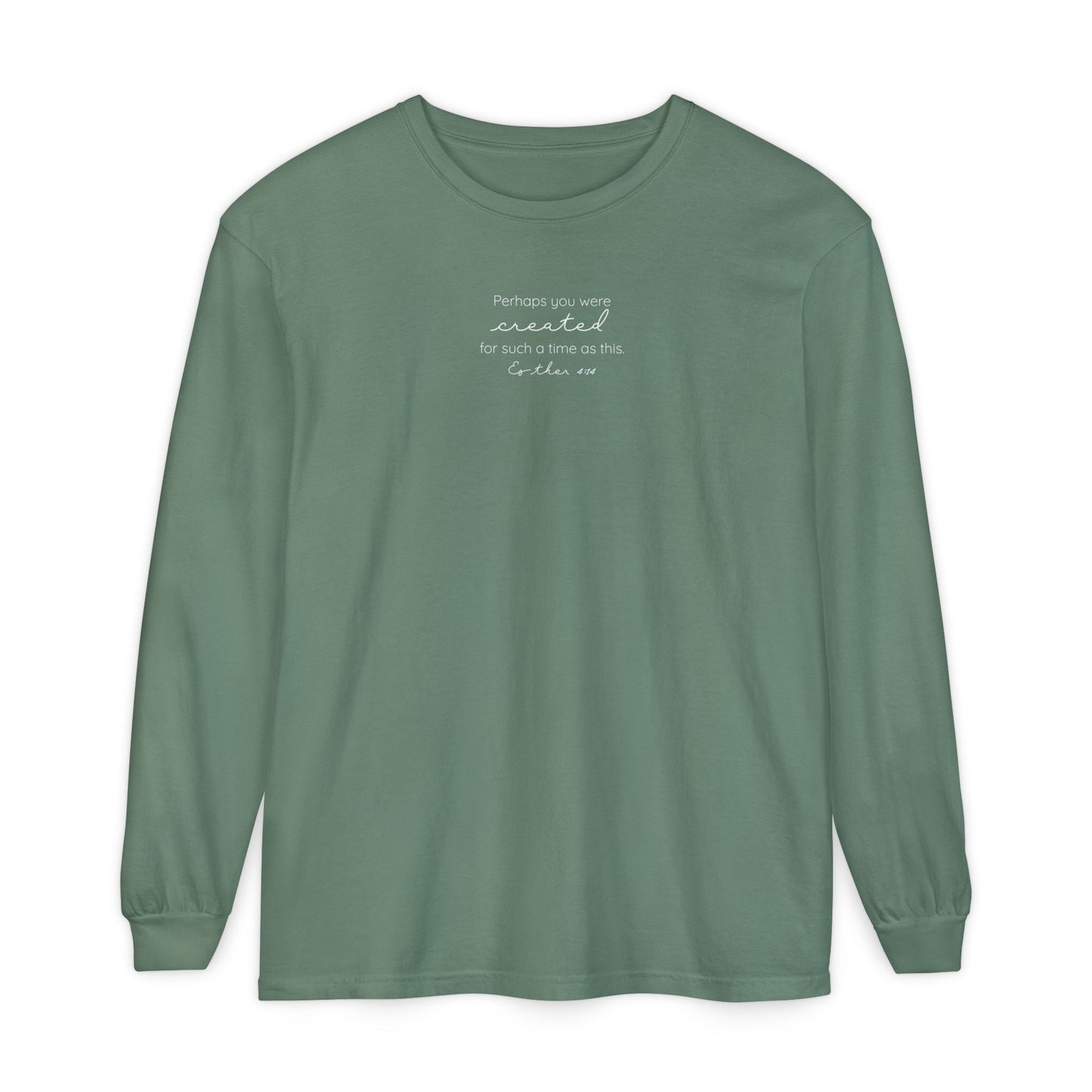 Women's Long Sleeve T-Shirt - Minimalist Scripture Quotes, Positive, Comfort Colors