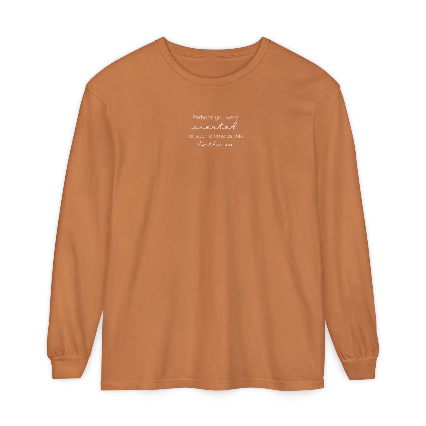 Women's Long Sleeve T-Shirt - Minimalist Scripture Quotes, Positive, Comfort Colors