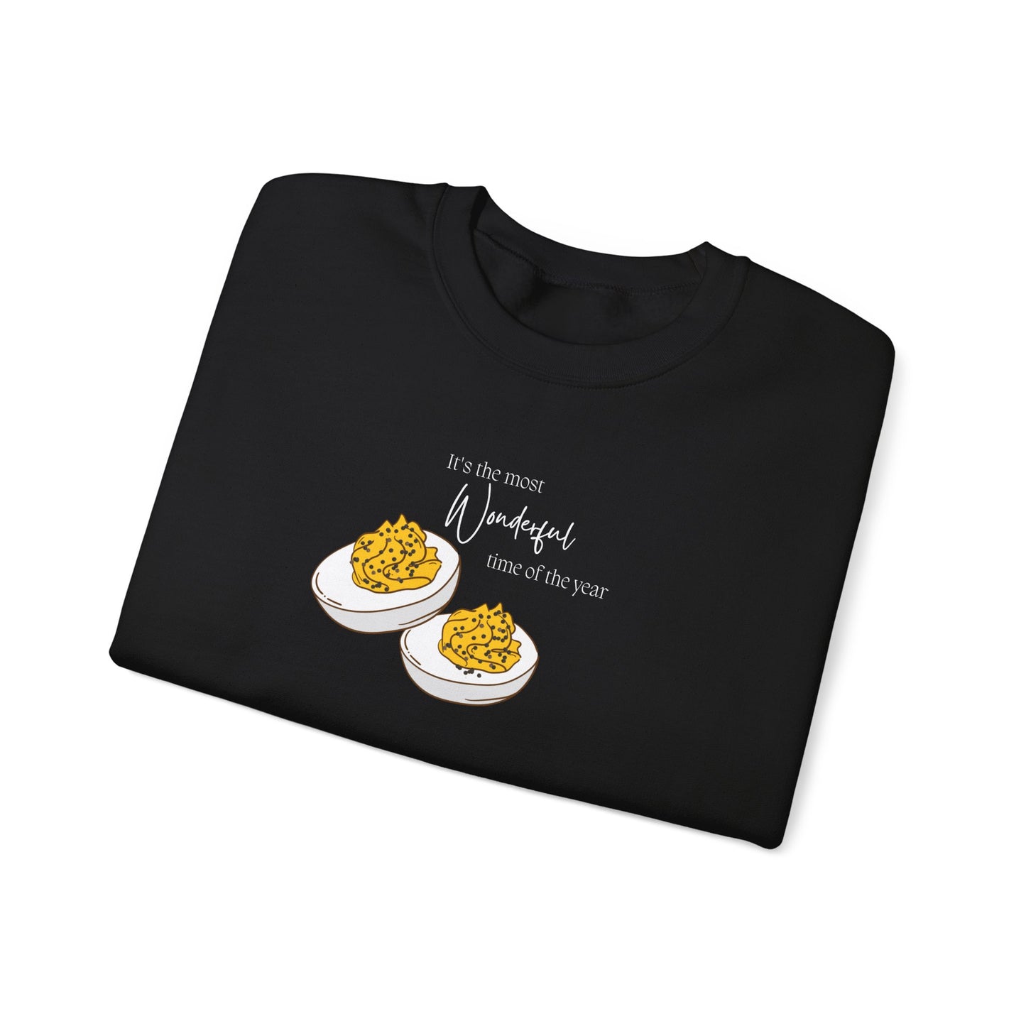 Fall Deviled Eggs Crewneck Sweatshirt - Funny Thanksgiving Minimalist Cozy