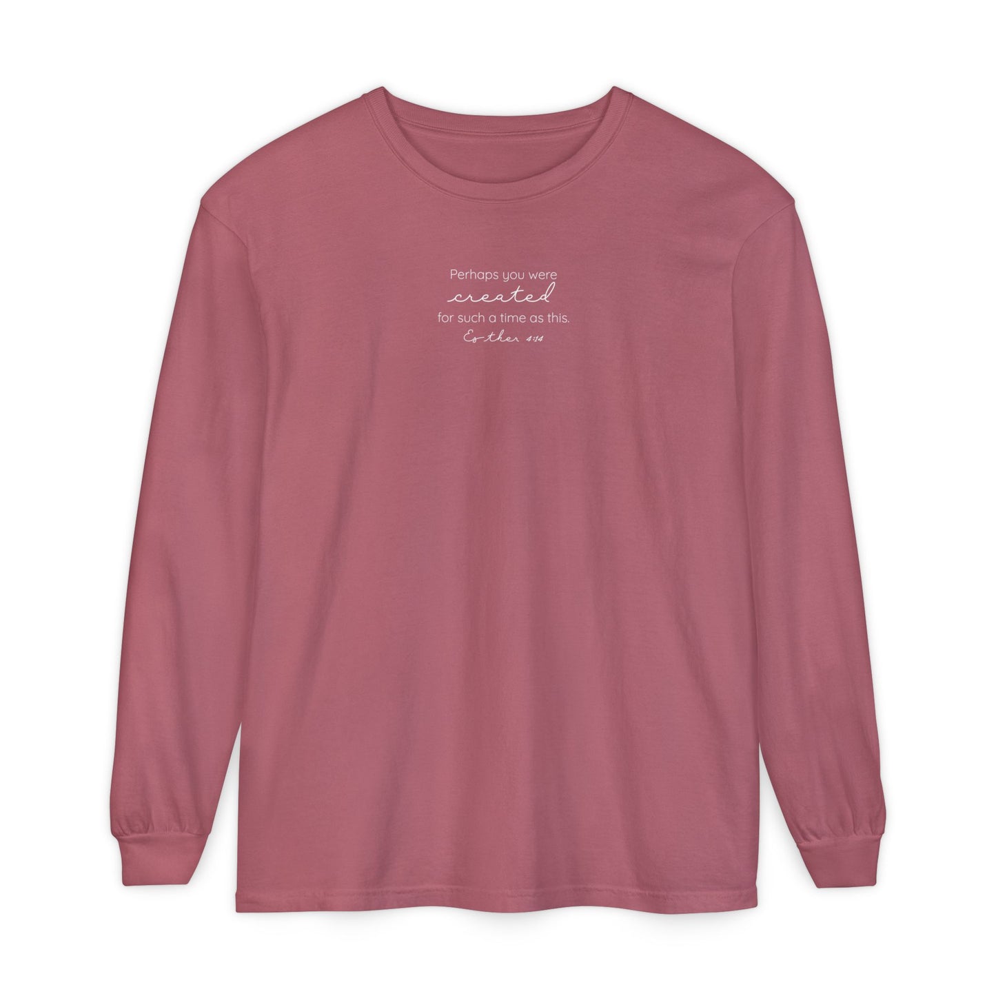 Women's Long Sleeve T-Shirt - Minimalist Scripture Quotes, Positive, Comfort Colors