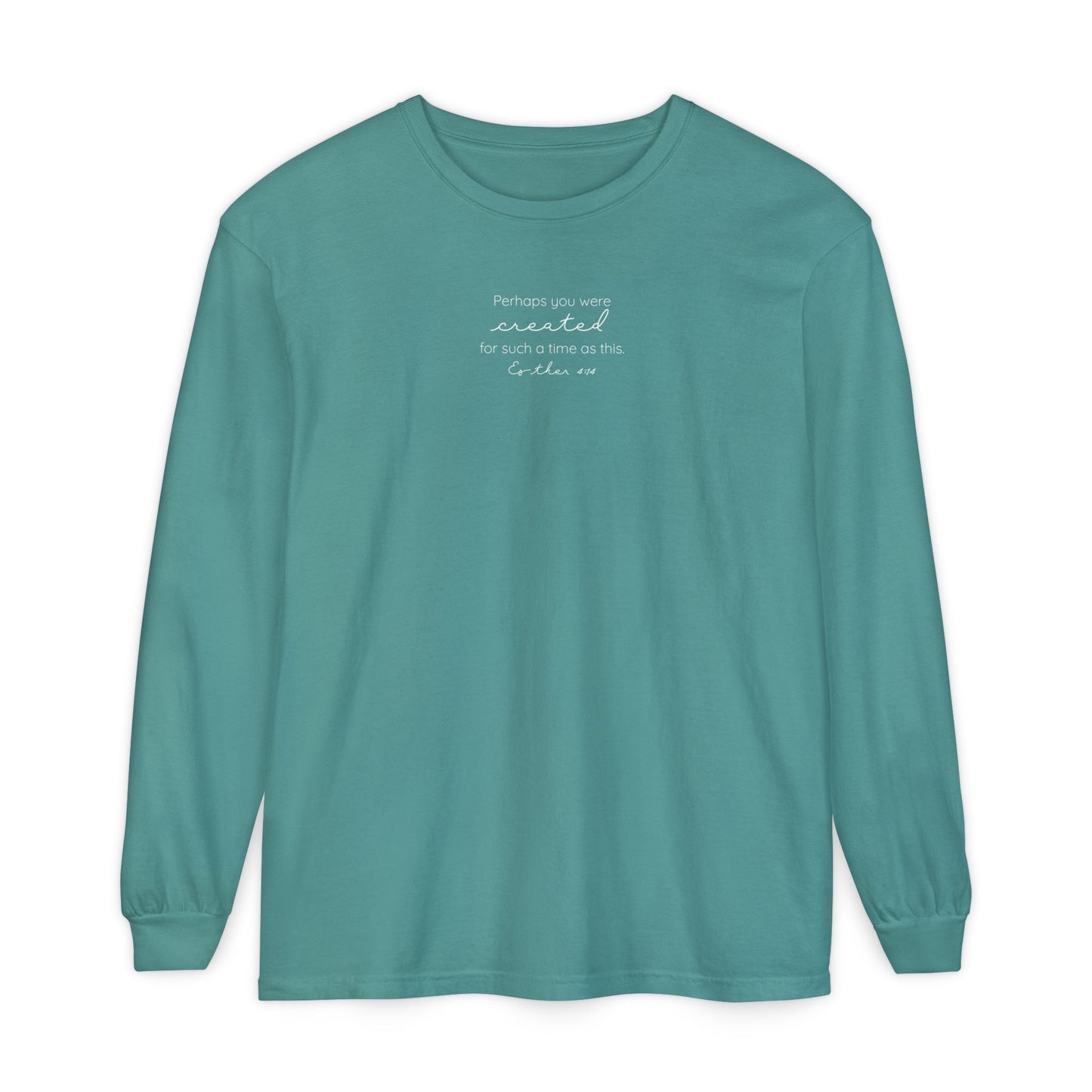 Women's Long Sleeve T-Shirt - Minimalist Scripture Quotes, Positive, Comfort Colors