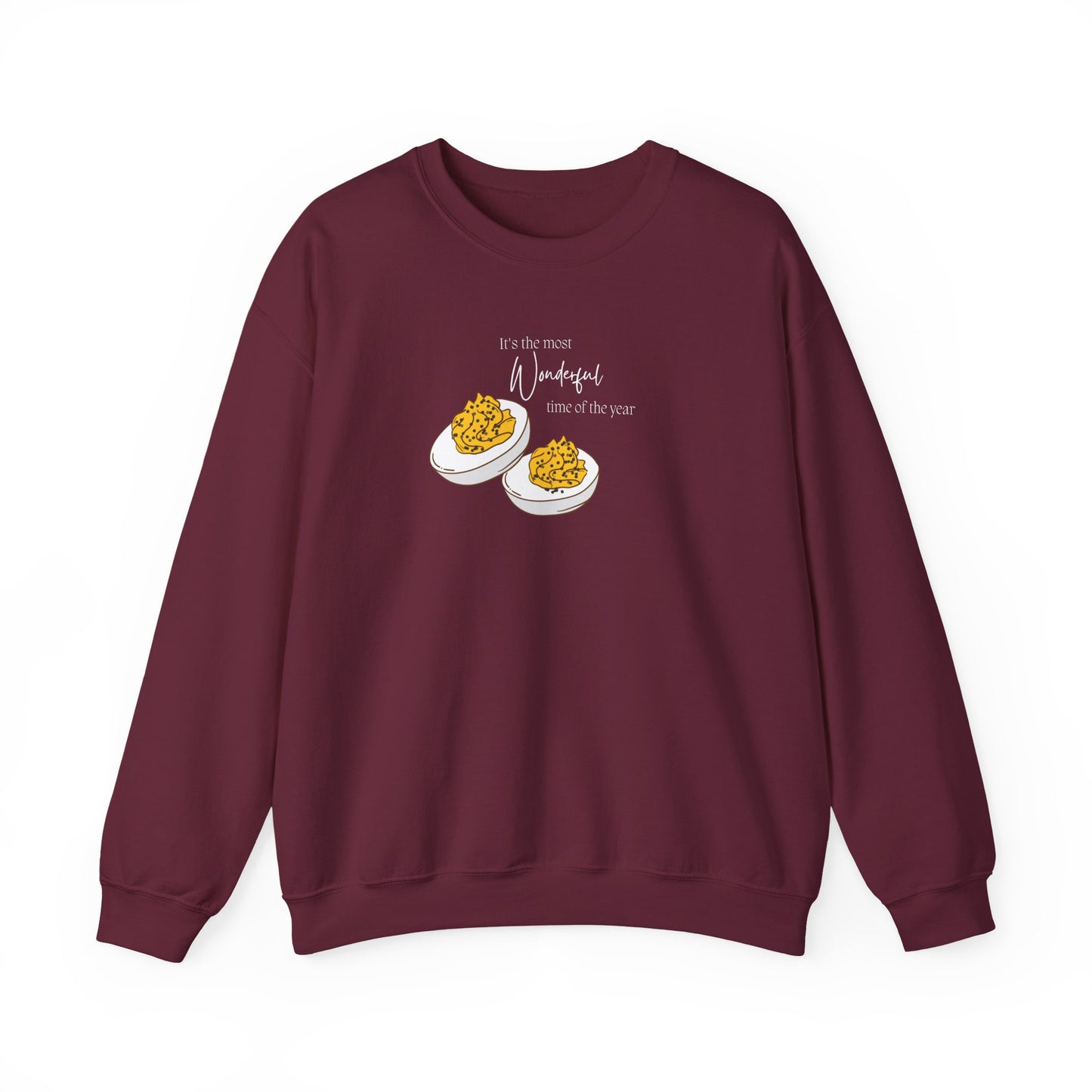 Fall Deviled Eggs Crewneck Sweatshirt - Funny Thanksgiving Minimalist Cozy