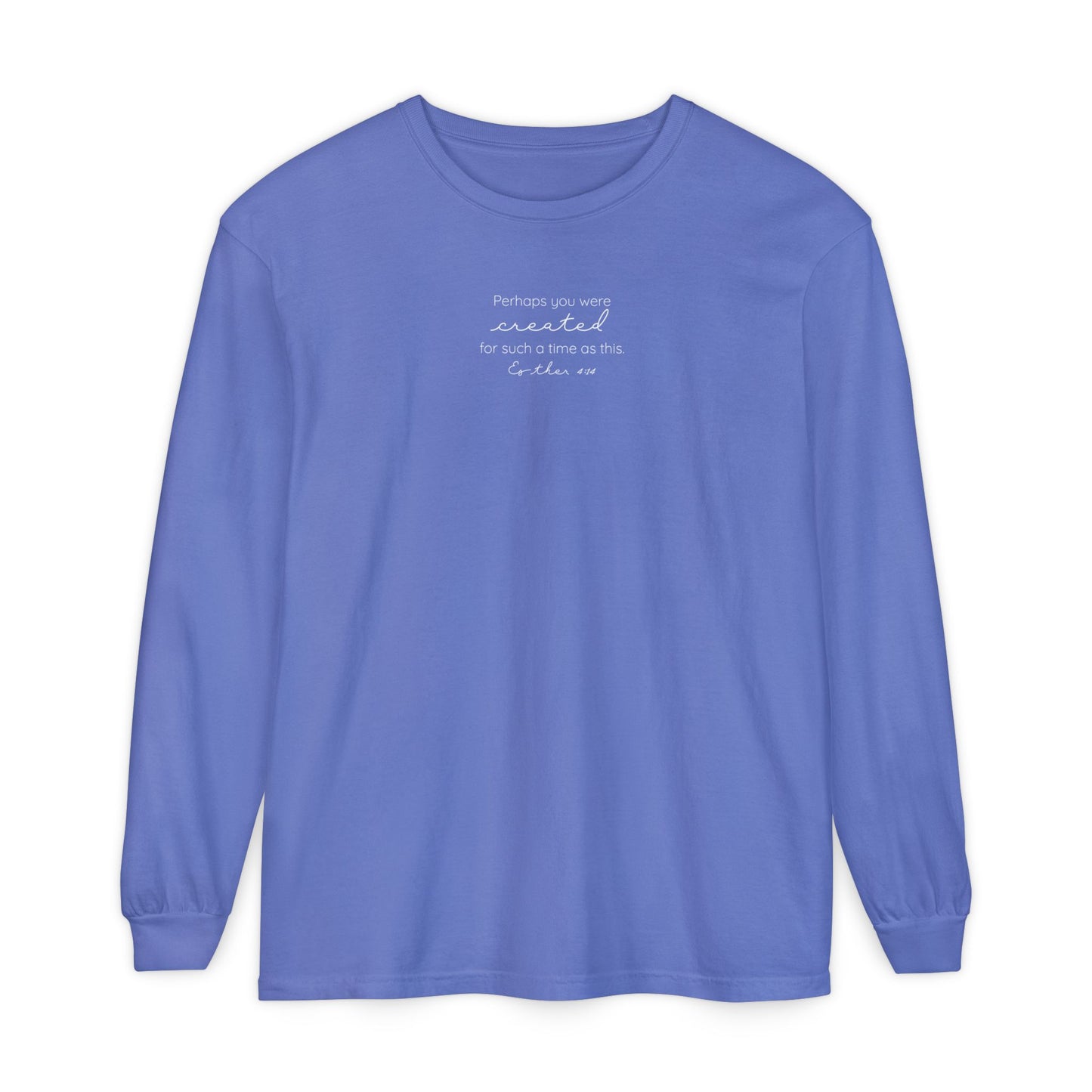 Women's Long Sleeve T-Shirt - Minimalist Scripture Quotes, Positive, Comfort Colors