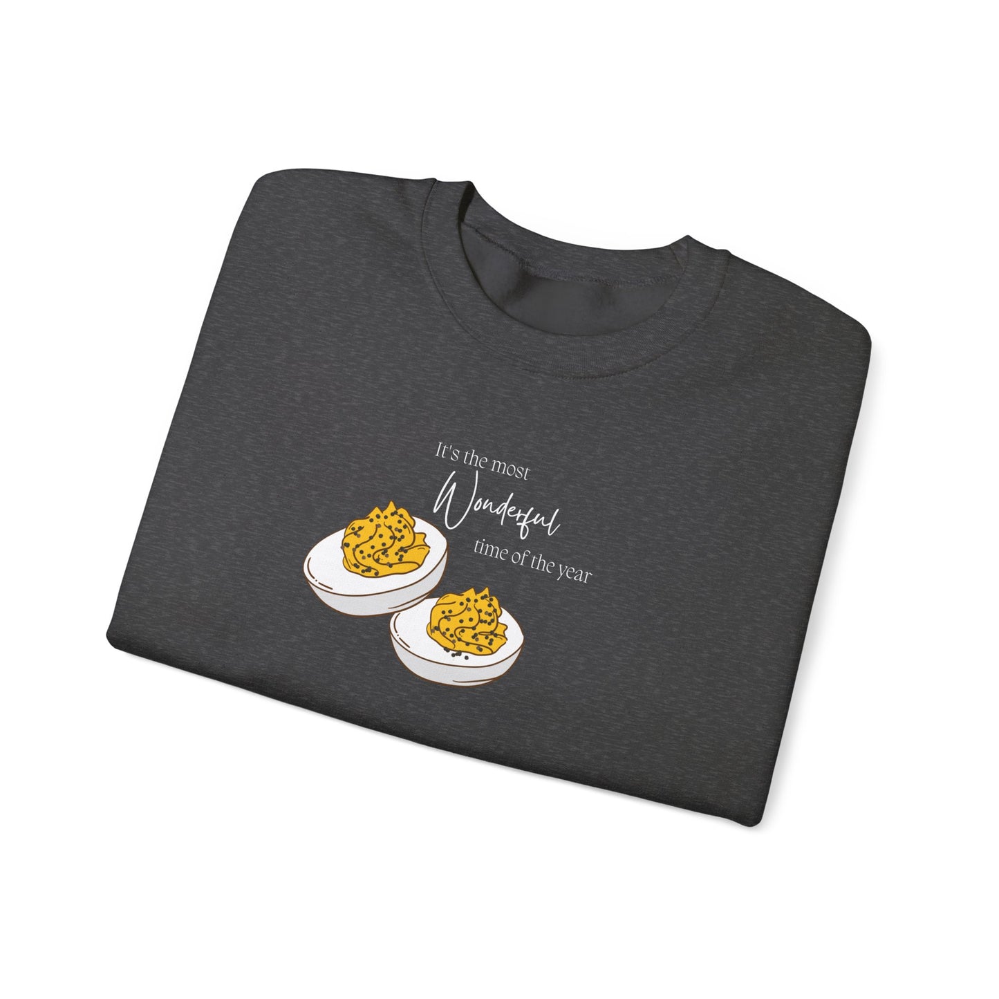 Fall Deviled Eggs Crewneck Sweatshirt - Funny Thanksgiving Minimalist Cozy