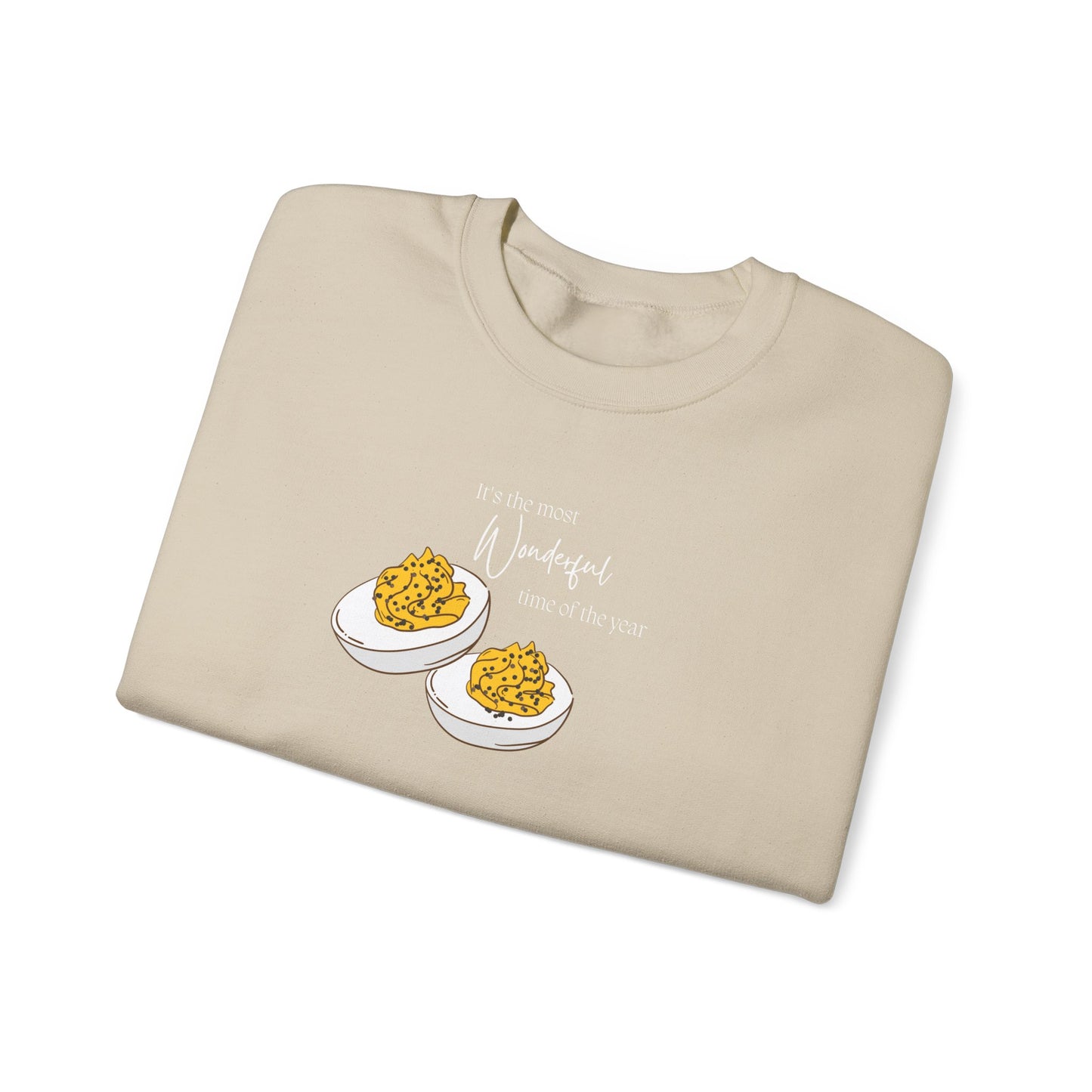 Fall Deviled Eggs Crewneck Sweatshirt - Funny Thanksgiving Minimalist Cozy