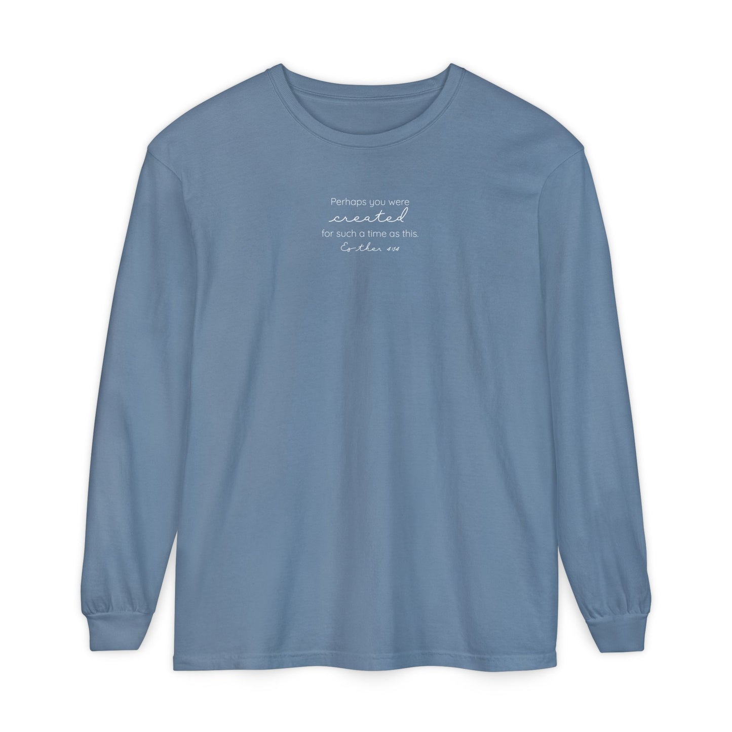 Women's Long Sleeve T-Shirt - Minimalist Scripture Quotes, Positive, Comfort Colors